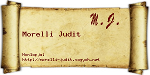 Morelli Judit névjegykártya